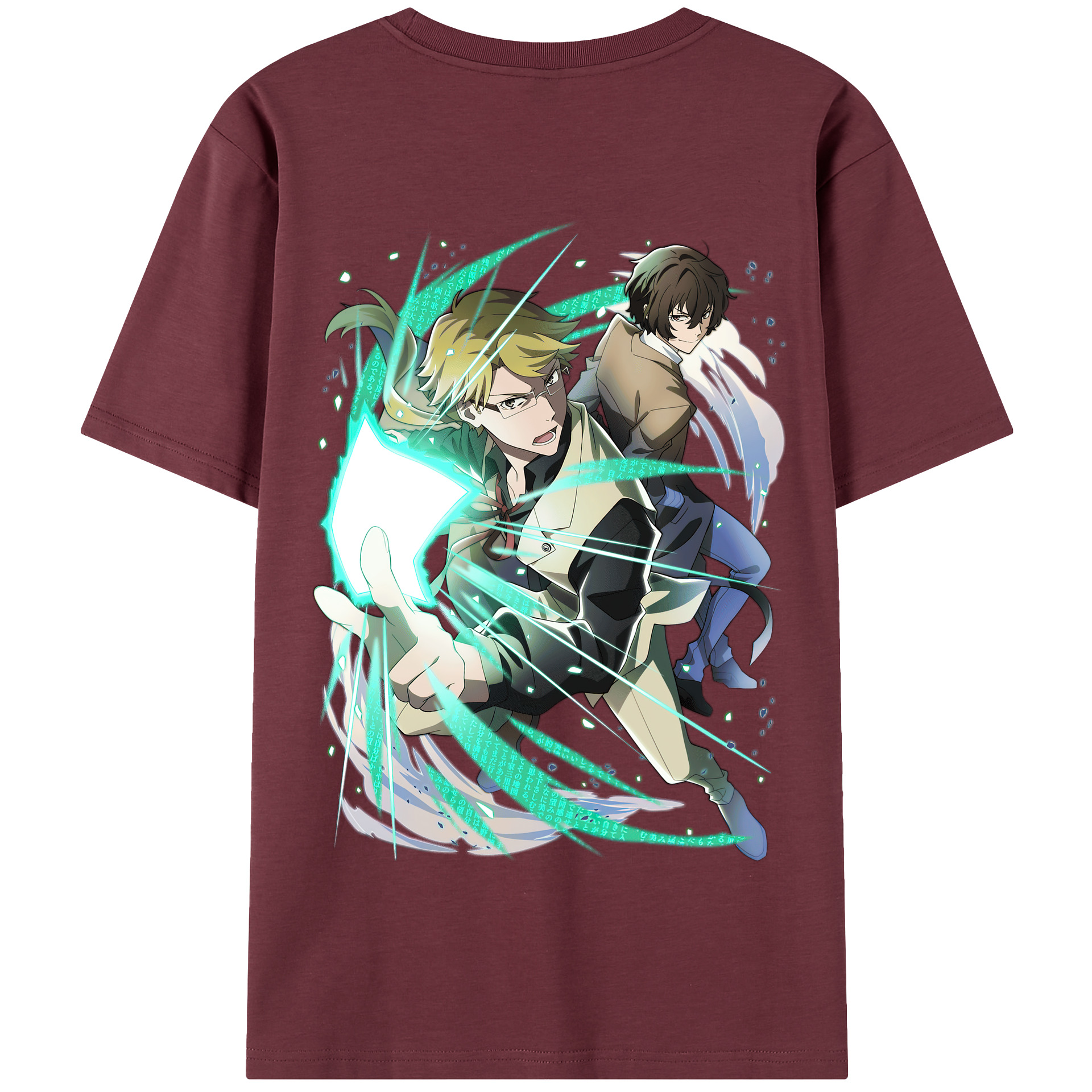 （画像用） 文豪ストレイドッグス Bungo Stray Dogs 綿100％半袖Tシャツ（背面プリント）